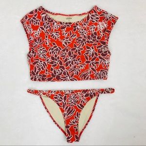 Kate Spade Saturday Two Piece Swimsuit S/M Floral